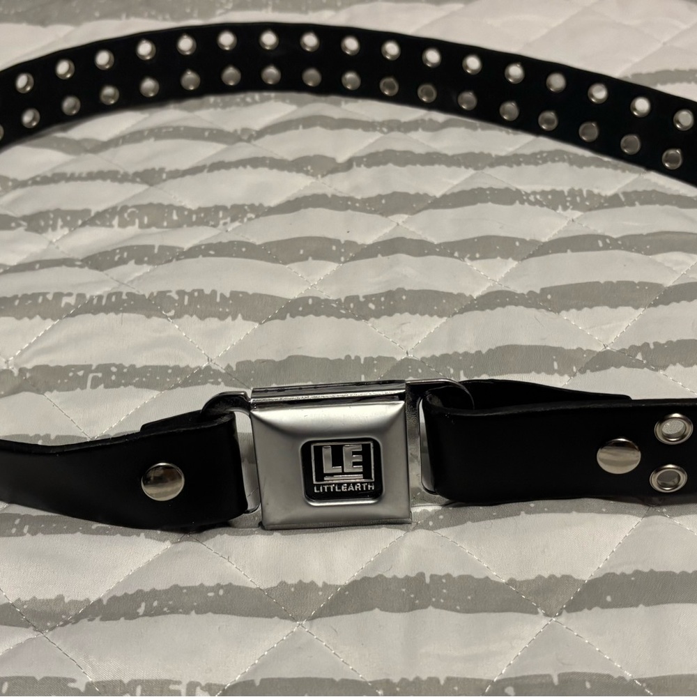 Little Earth Black and Silver Studded Belt XL 38” waist